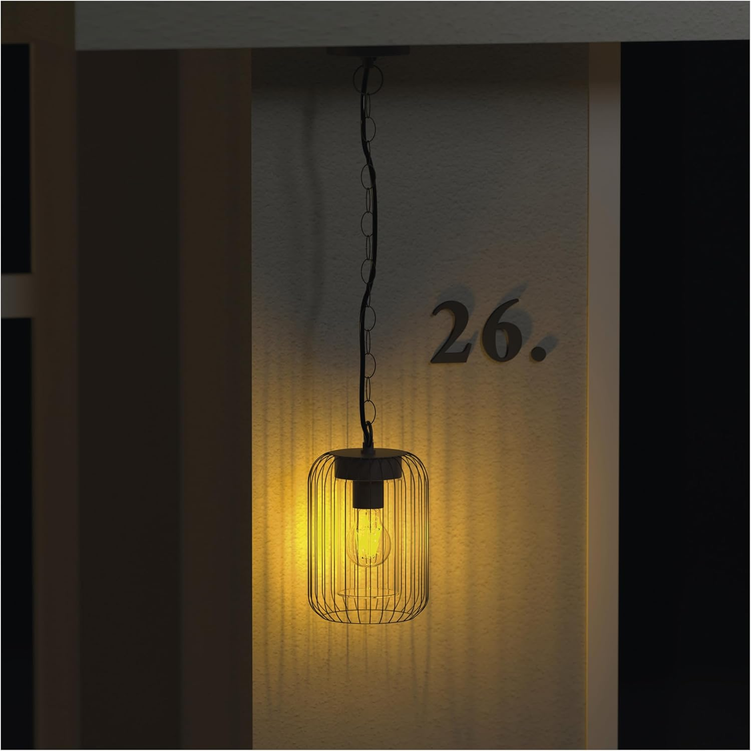 EMOS - Salvia Outdoor Pendant Light for Home and Garden with E27 Socket - Waterproof Pendant Light for E27 Bulb Max. 15 W - Steel Body for Ceiling Mounting image number 1