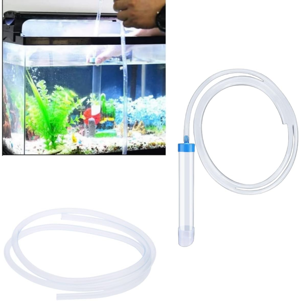 Fish Tank Cleaner, Aquarium Fish Tank Cleaner, Water Siphon Vacuum Gravel Cleaner, Siphon Aquarium Accessories, 1.43 Meters image number 3