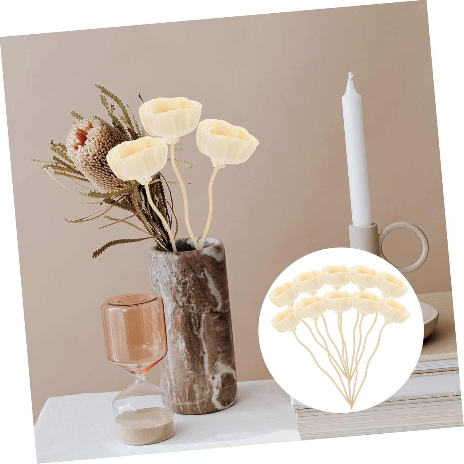 COHEALI 50Pcs Aroma Diffuser Sticks for Essential Oil Diffuser Flower Reed Sticks Fragrance Reeds Fragrance Aroma Bottle Replacement Accessory image number 2