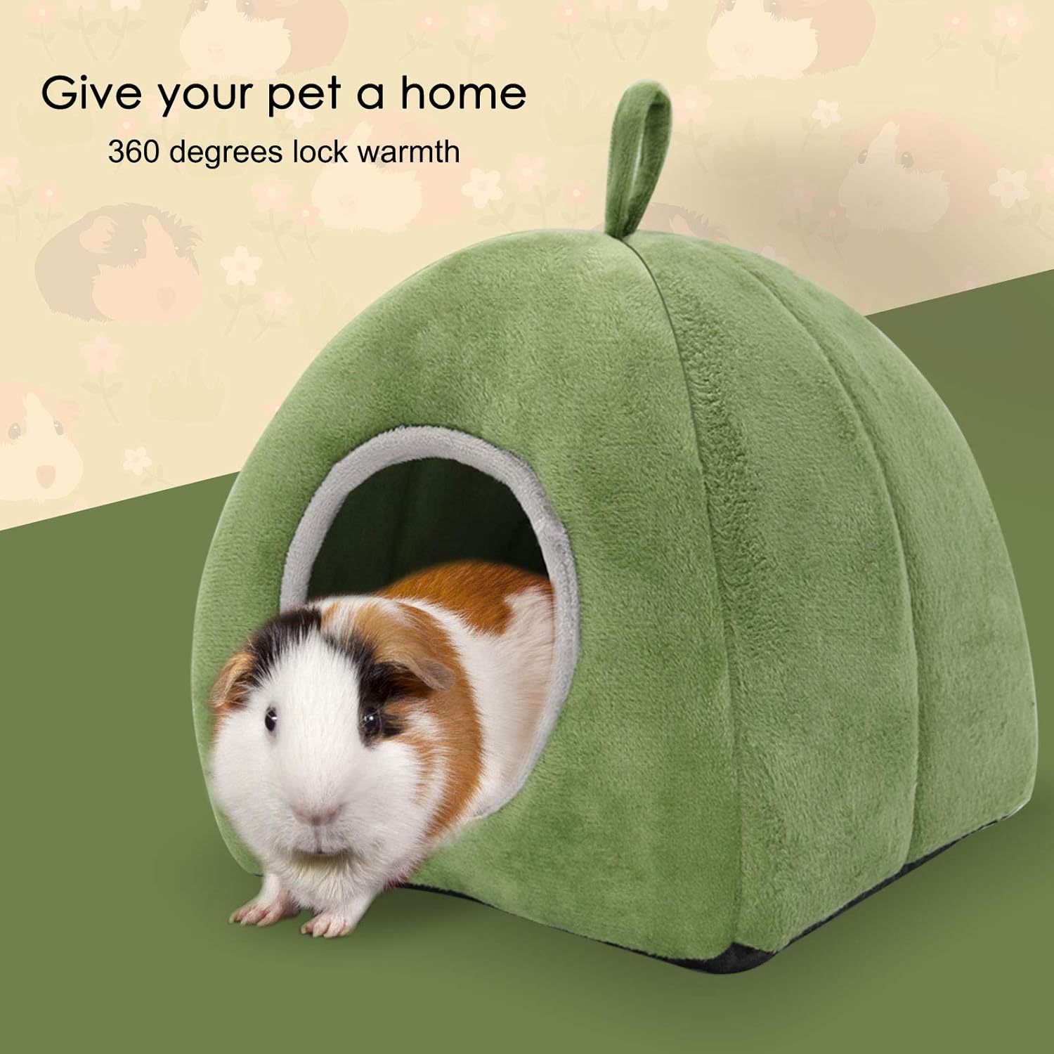 YUEPET Guinea Pig Bed 2 Pack - Washable Cage Accessories Small Animal Bed Hideout for Guinea Pig, Chinchilla, Hamsters, Hedgehog - Lion And Whale image number 5