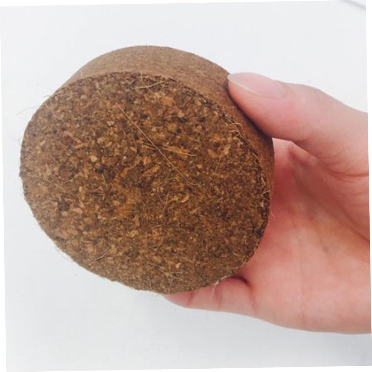 OFFSCH Coconut Fiber Nutrient Soil Blocks for Gardening Supplies Balcony Planting 5Pcs Compressed Natural Soil Medium with Rich Nutrients for Flowers and Vegetables Growing image number 6