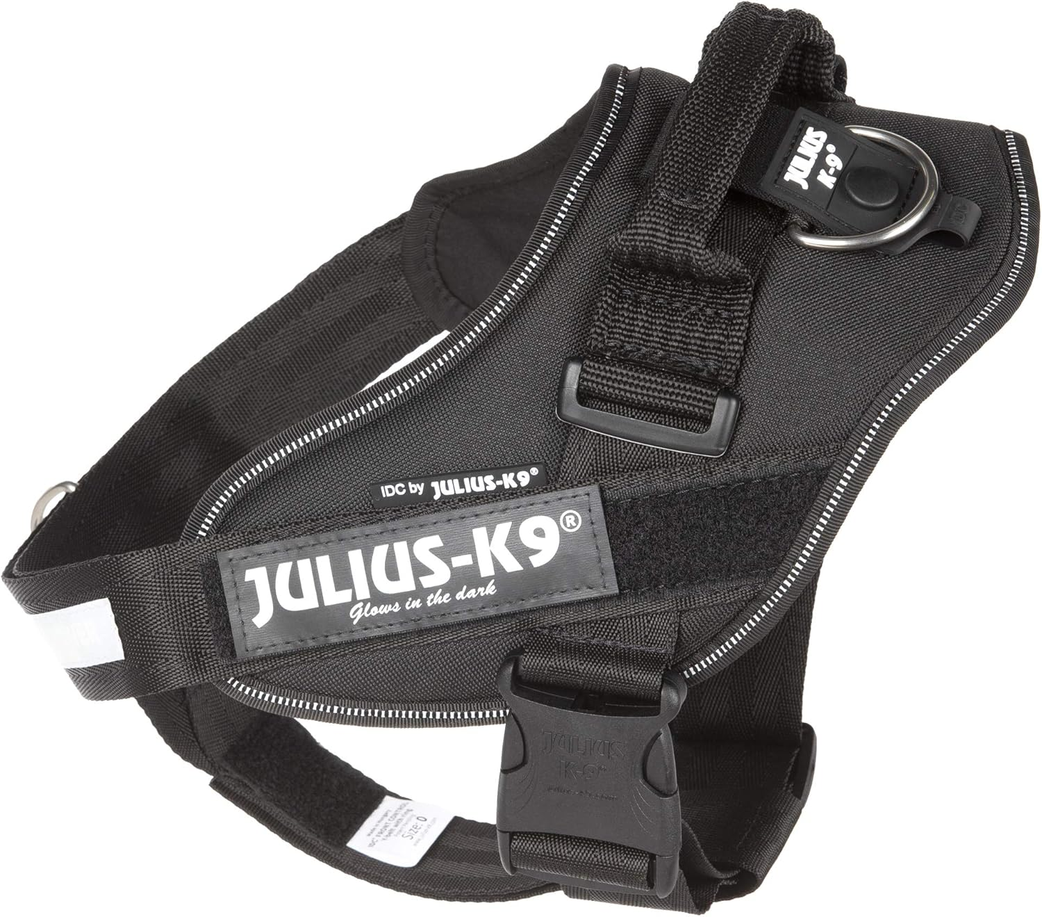IDC Powerharness, Dog Harness with Front Control Y-Belt, Size: 0, Black image number 1