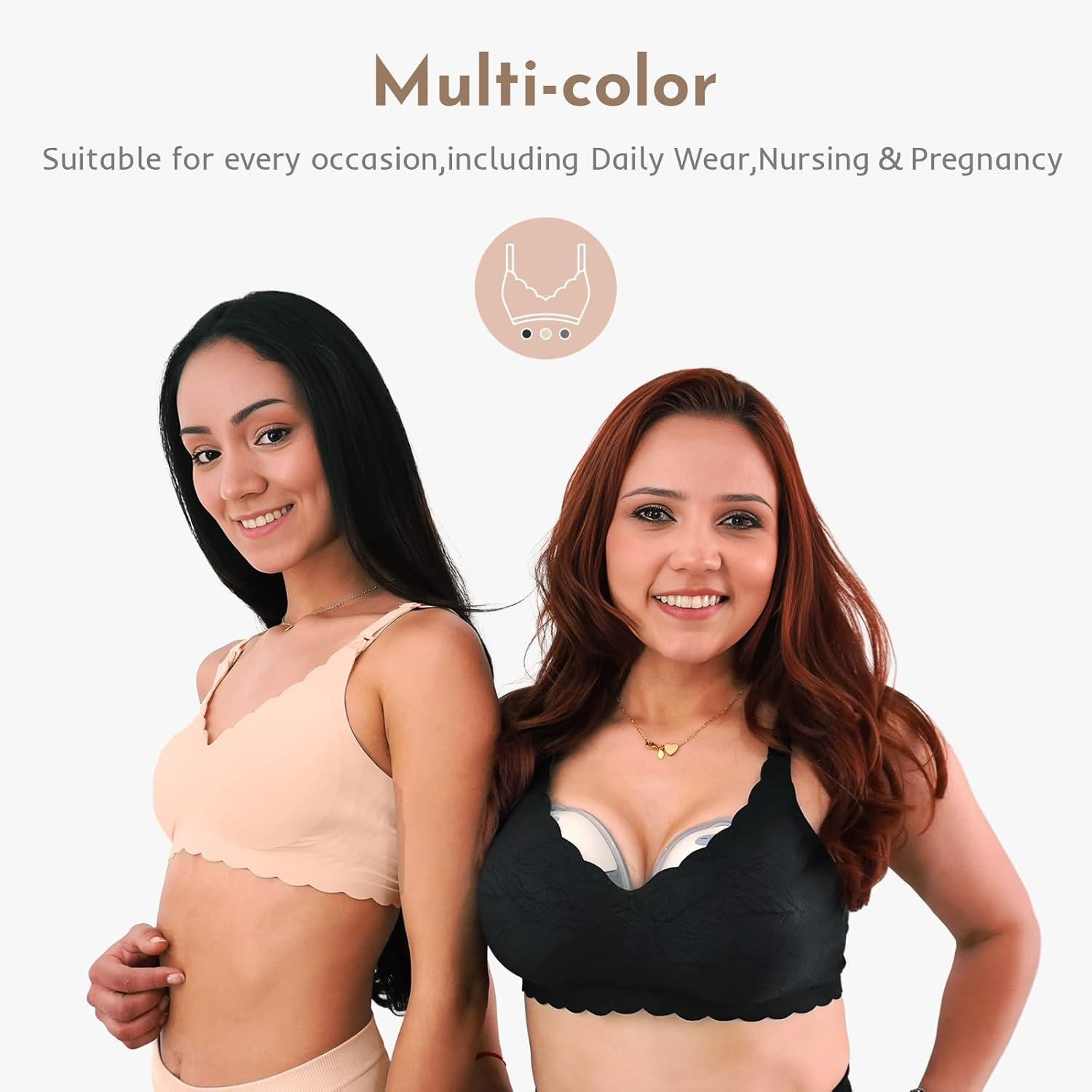 Nursing Bras for Breastfeeding, Seamless Ultra Comfort Maternity Bra, Natural Shape Pregnancy Bras for Women