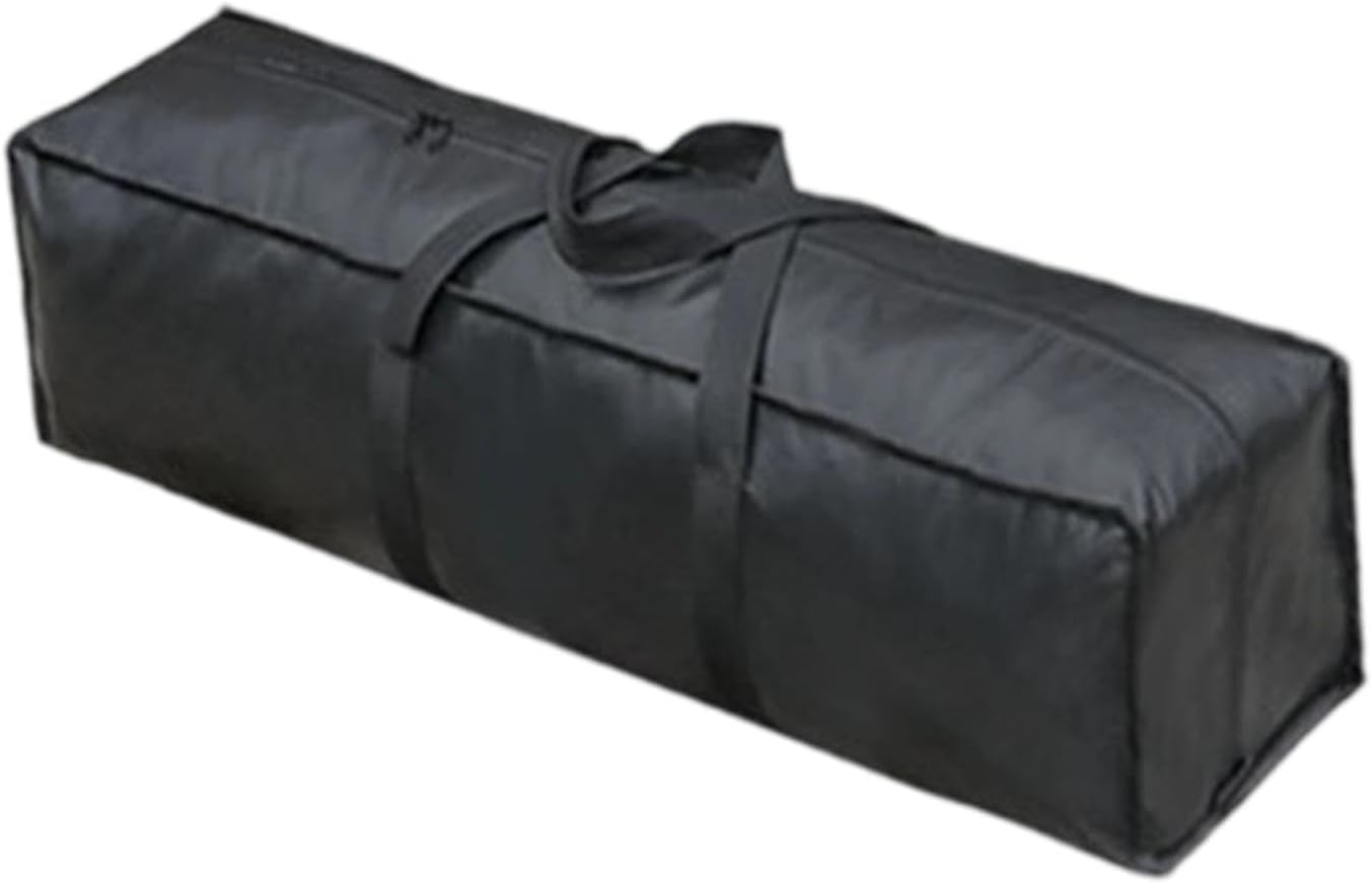 Large Travel Duffle Bag Camping Sports Equipment Storage Dustproof with Zipper Long Luggage Bag Waterproof for Gym Black