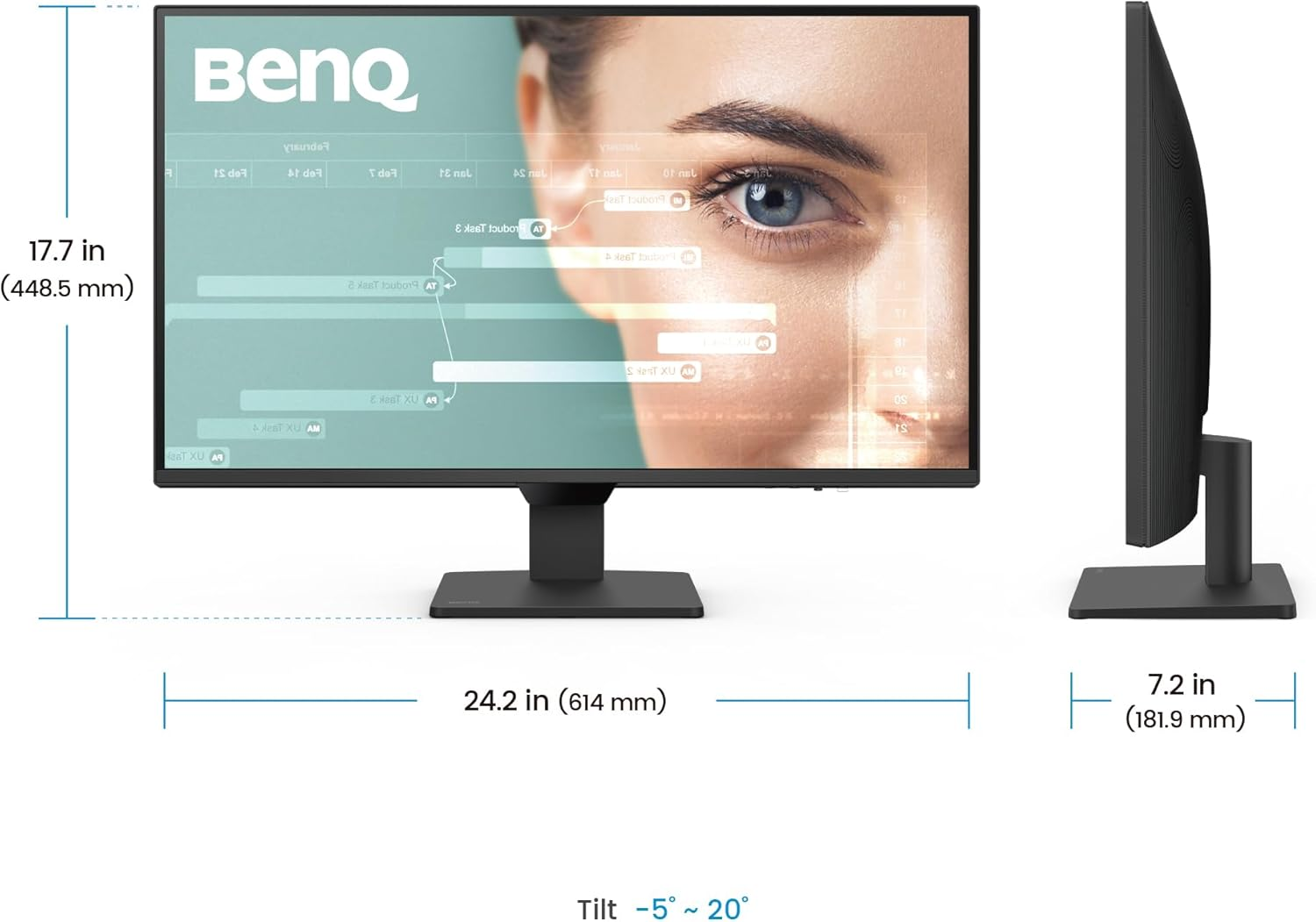 Benq GW2790Q 27&rdquo; 2K QHD 100Hz IPS Eye-Care Monitor, HDMI, DP, Eyesafe image number 5