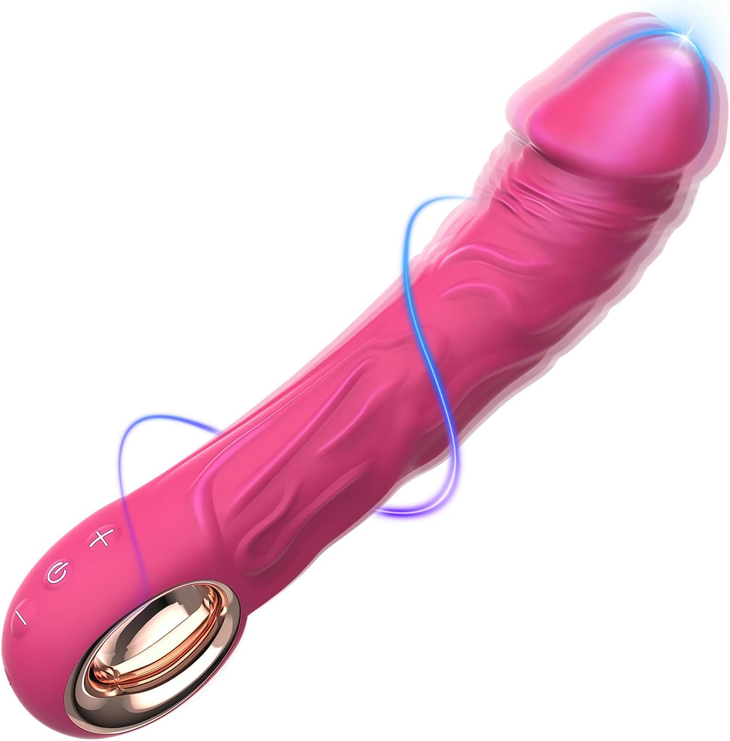 DVEDO Realistic Dildo Vibrator for Women,22Cm*3.5Cm Sex Toys for Women Clitoris G Spot Stimulator with 10 Powerful Vibration Mode, Waterproof Rose Toy for Women and Couples image number 3
