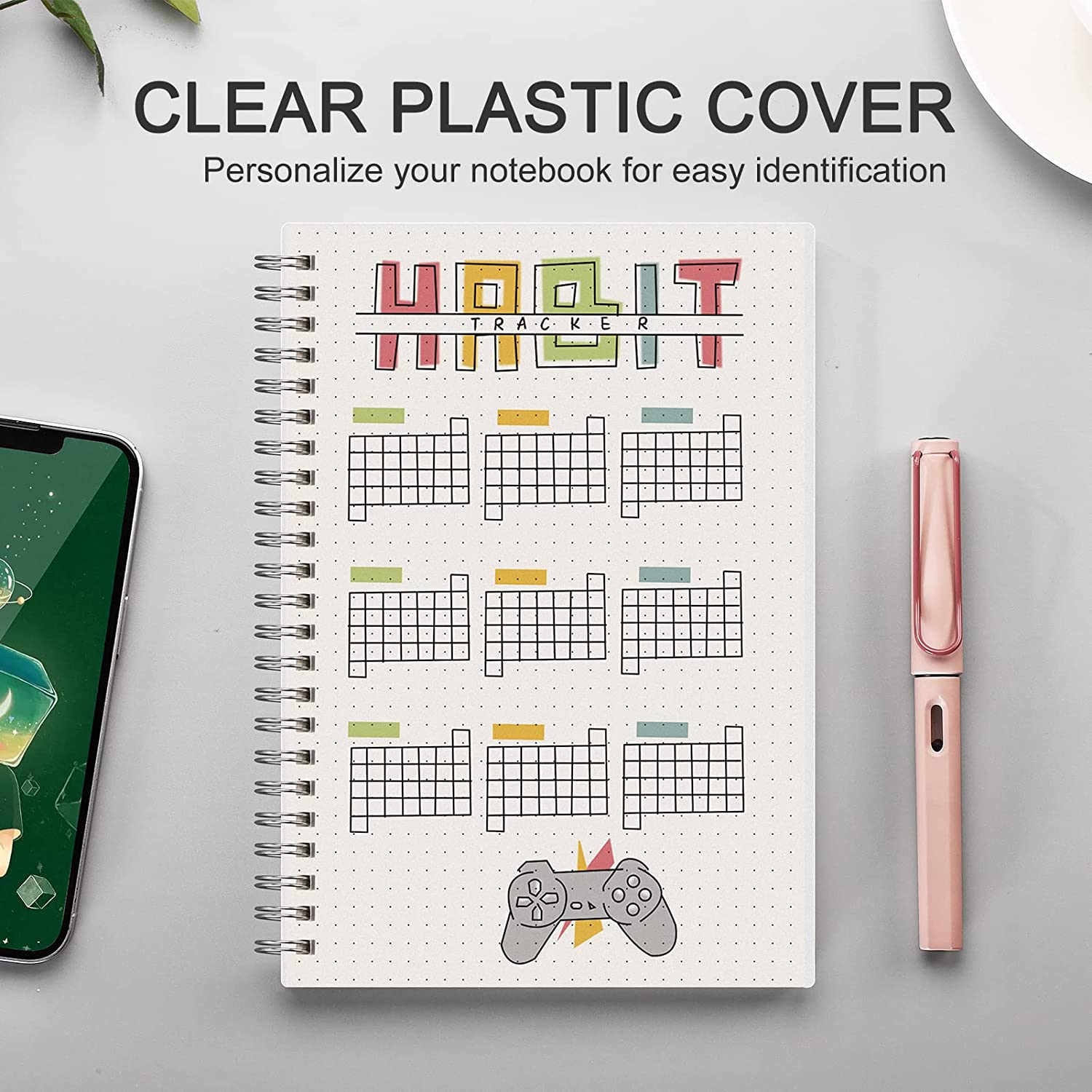 AHGXG (3-Pack) A5 Dotted Spiral Notebook, 5X8 Dot Grid Journal with 100 GSM Thick Paper for Bullet Journaling image number 4