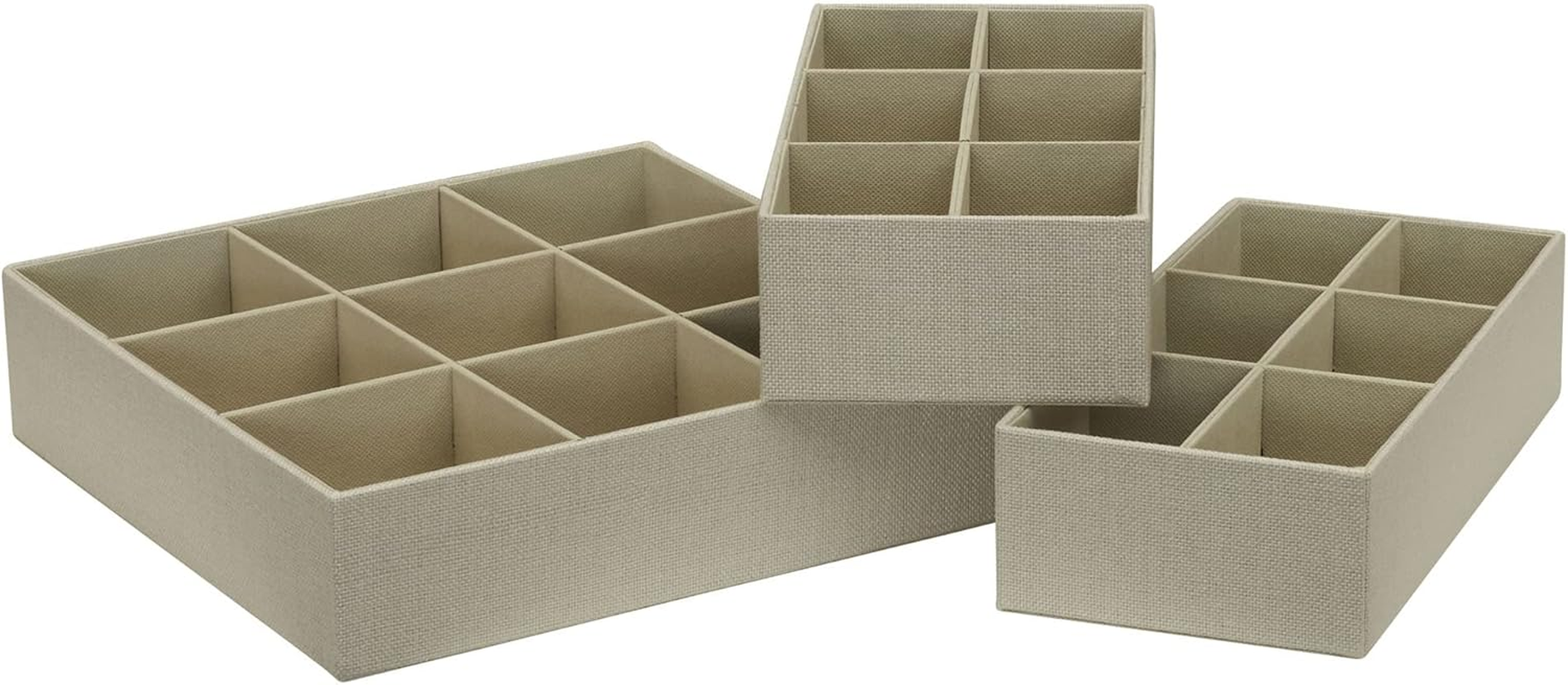 Household Essentials 3-Compartment, Pack of 2, Seafoam Green Drawer Organizer