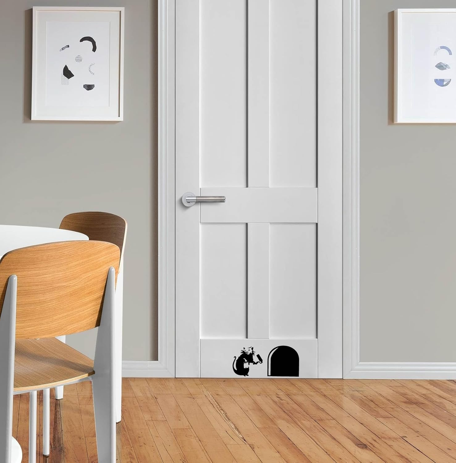 (Black, 20Cm) - Banksy Skirting Board Wall Art Bedroom Living Room Lounge Wall Decal (Black, 20Cm) image number 1