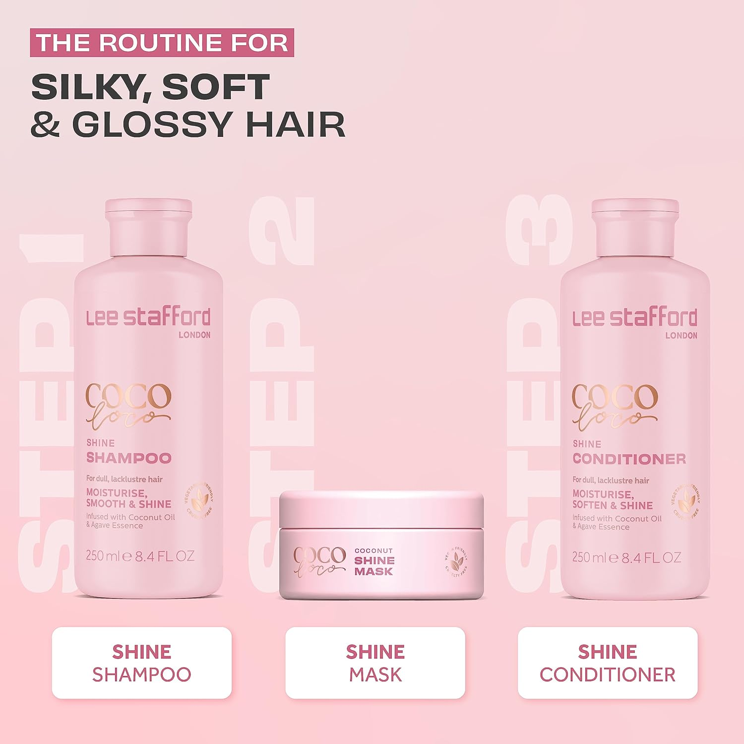 Lee Stafford Coco Loco Coconut Shine Mask 200 Ml image number 2