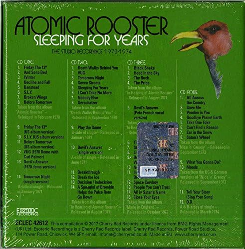 Sleeping for Years ~ the Studio Recordings 1970-1974: 4CD Clamshell Boxset
