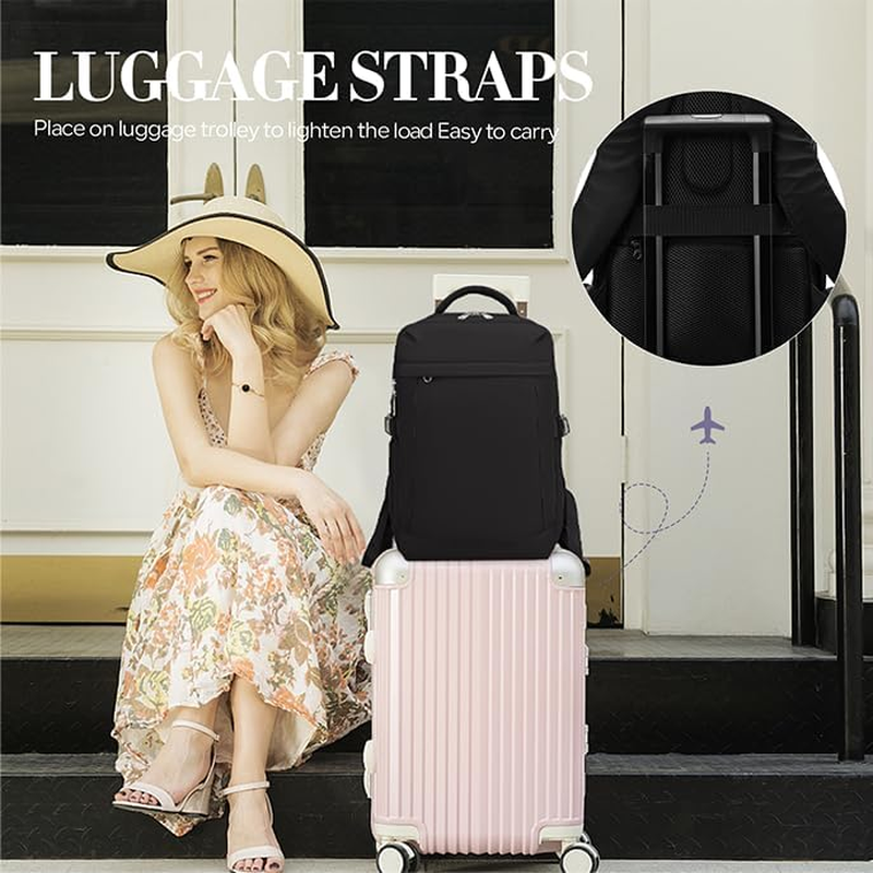 Yankony Cabin Bags Underseat Cabin Bag, Small Travel Backpack Cabin Size Carry on Bag for Airplanes Multiple Pockets Comfort Airback Backpack Cabin Size for Men and Women image number 2