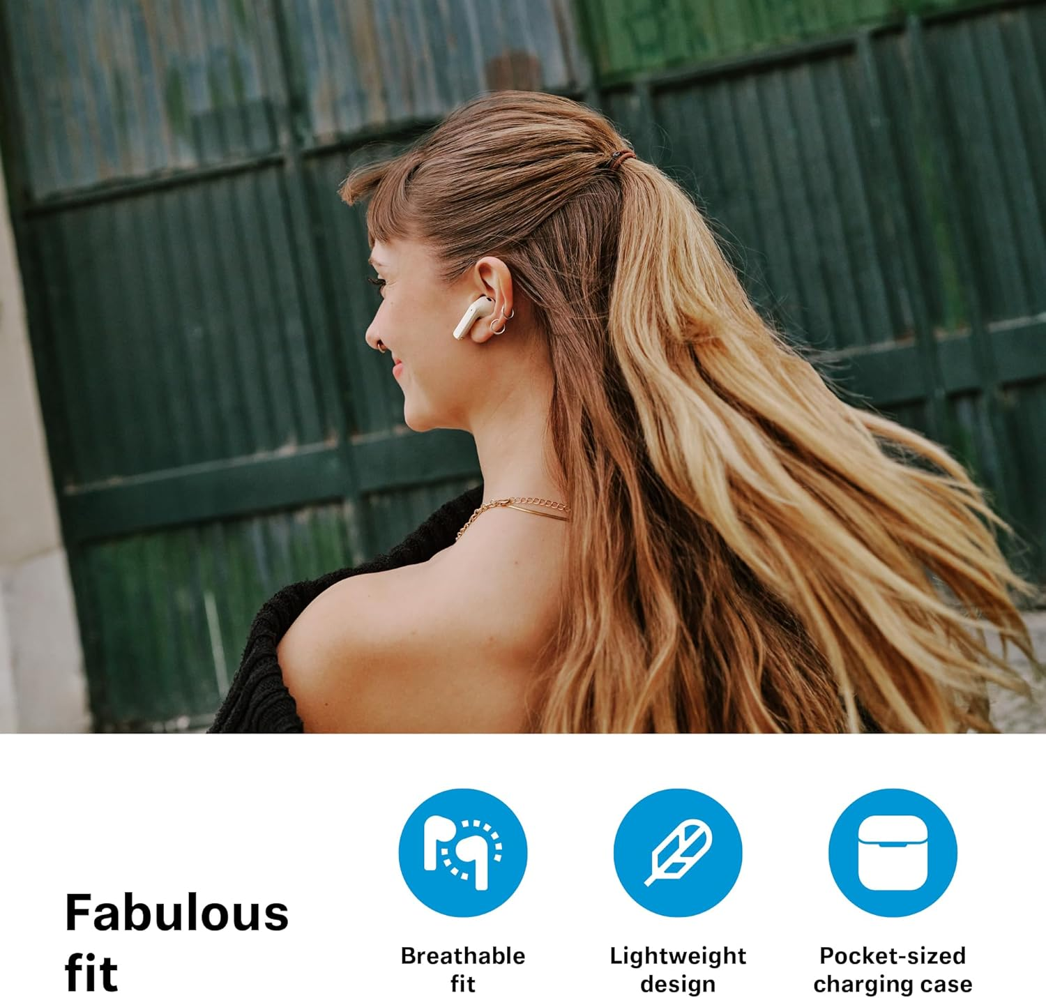 Sennheiser ACCENTUM Open Wireless Earbuds - Open Ear Buds Design, Dynamic Sound & Bluetooth 5.3, IPX4 Splash Protection, 28 Hours Battery Life, USB-C Charging Case, for Music, Travel, Black - Sakura image number 5