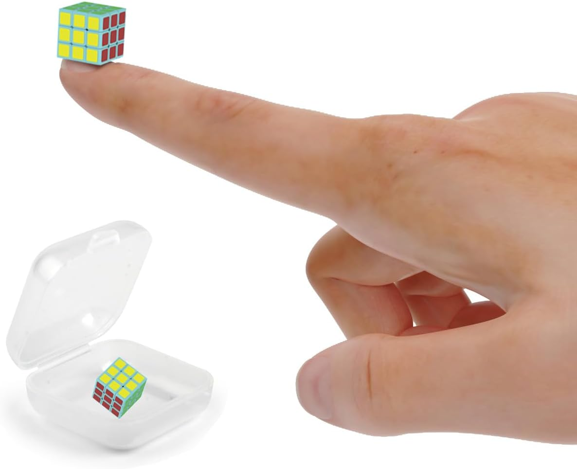 Mini Cube 3X3 - Cube Lab 1X1X1Cm Smallest Cube, Smooth Magic Cube Puzzle for Kids and Adult (Blue)