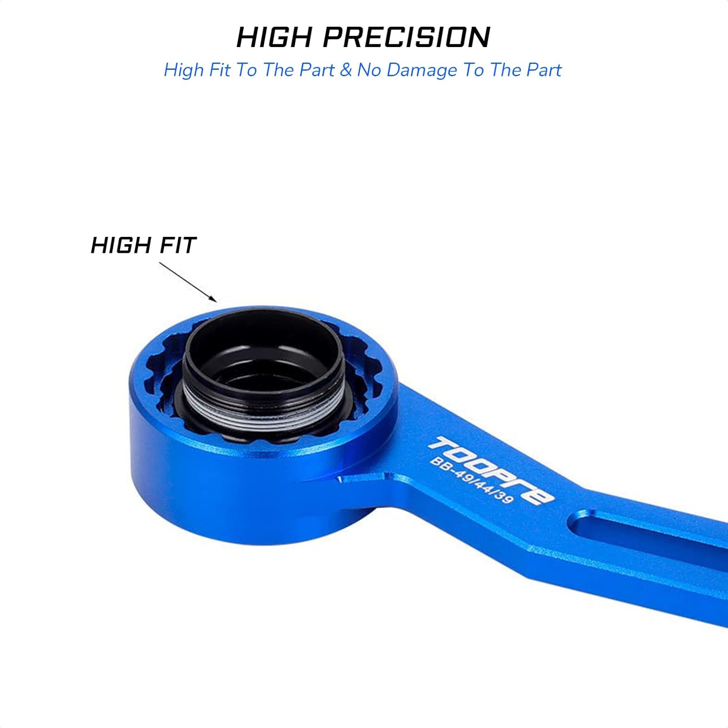 KIEVODE 6-In-1 Bike Bottom Bracket Tool for 12/16-Notch 39/41/44/46/49Mm External Cups Lockring and Crank Arm Cap Install Removal - Wrench for Shimano, SRAM, FSA, Rotor, Chris King, Truvativ GXP, Etc image number 3