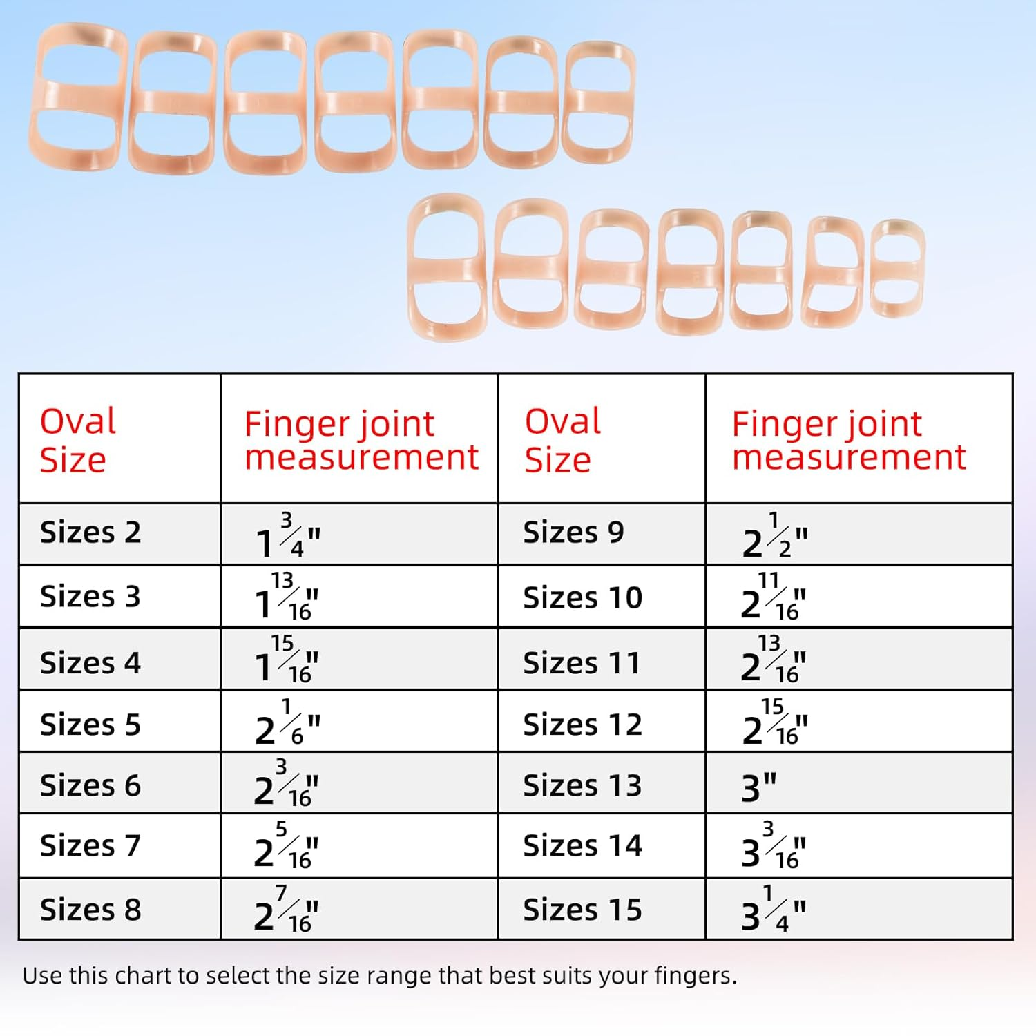 14 Pcs Finger Splints - Finger Splint Kit for Arthritis, Mallet Finger - Thumb Splint, Trigger Finger Splint for Thumb, Middle, Pinky or Ring Finger (A Complete Kit (Sizes 2~15)) image number 2