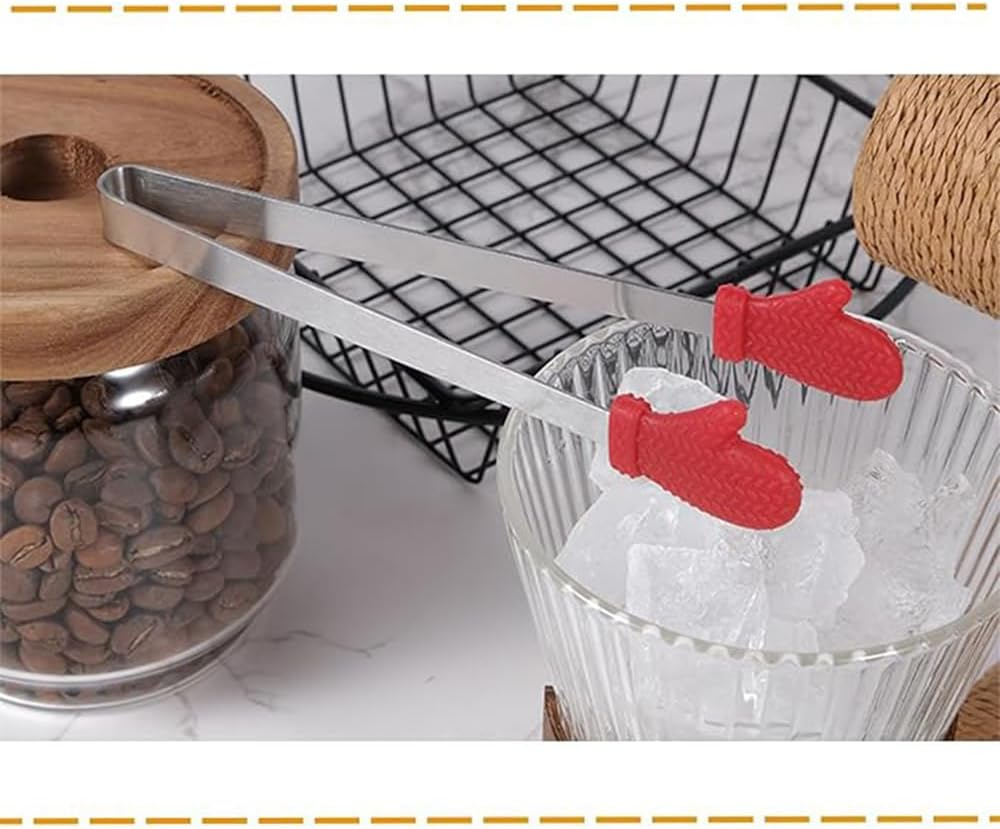 8PCS Silicone Mini Tongs, 5Inch Glove Shape Food Tongs, Colourful Small Kids Tongs for Serving Food, Ice Cube, Fruits, Sugar, Barbecue,Kitchen Gadgets image number 3