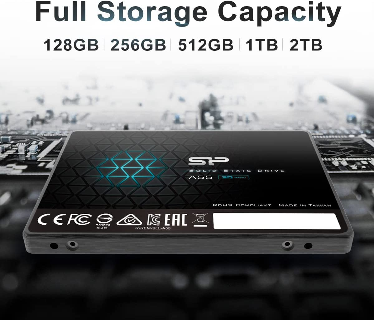 Silicon Power Ace A55 2TB SATA SSD, up to 500Mb/S, 3D NAND with SLC Cache, 2.5 Inch SATA III 6Gb/S Internal Solid State Drive for Desktop Laptop PC Computer image number 4
