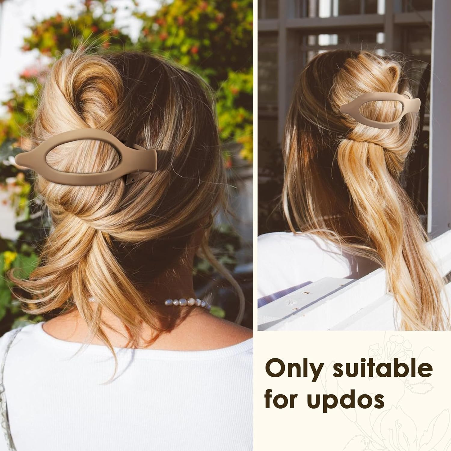 Blooms Hair Claw Clip, Large, Pack of 3 Hair Clips, Women'S Thin Hair, Non-Slip Matte Hair Claw Clip, Hair Accessories for Women and Girls image number 2