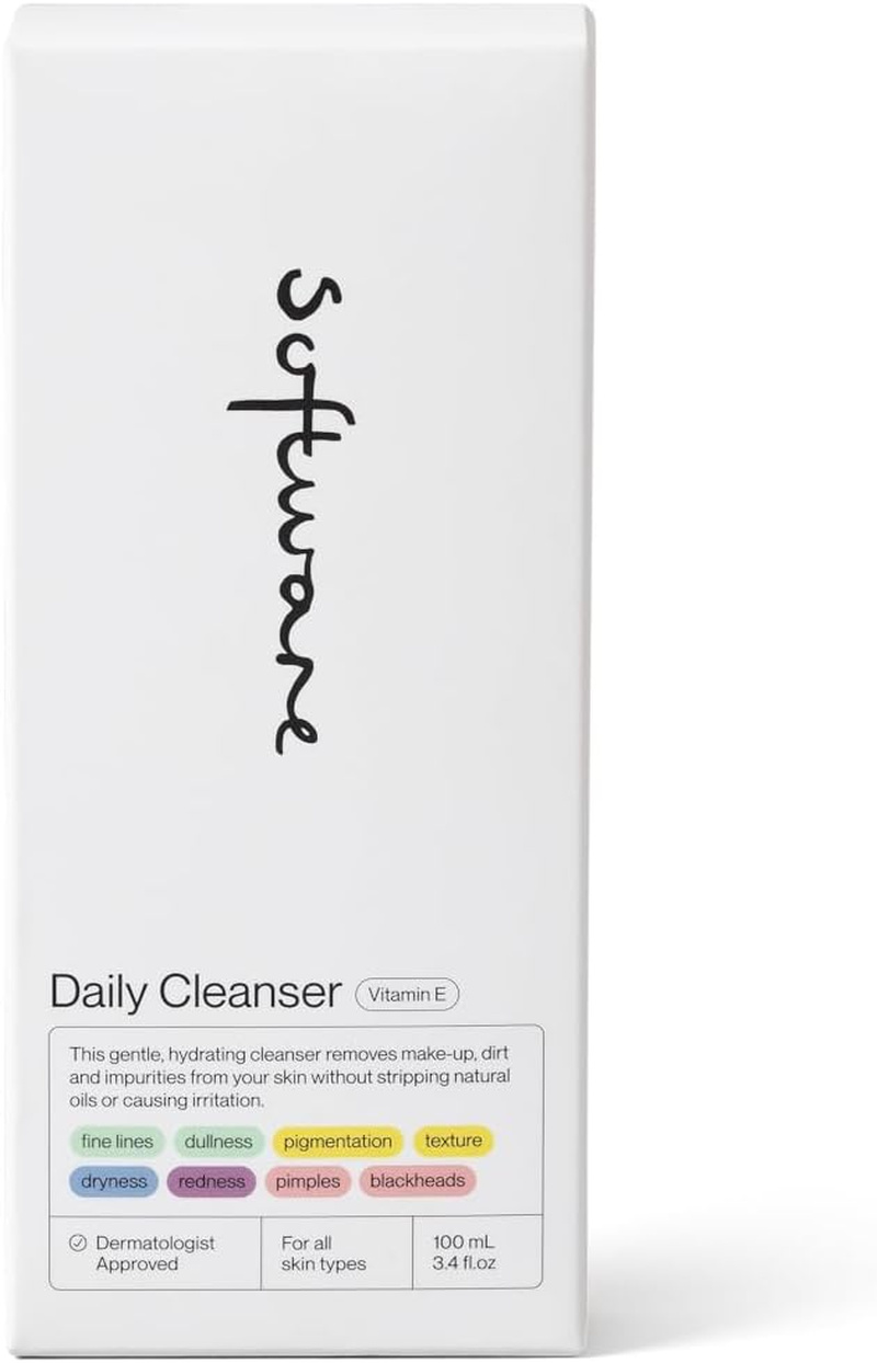 Software Daily Cleanser 100Ml | Gentle Ultra-Hydrating Cream Cleanser for Nourishing and Soothing Skin | Daily Facial Cleanser with Vitamin E and Sodium Hyaluronate for Skincare Routine image number 6