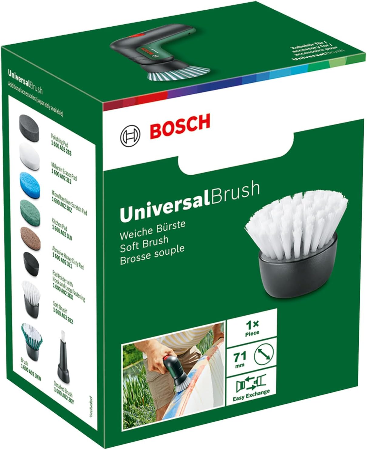 Bosch Home & Garden Universalbrush - Soft Brush X 1 (Pack of 2) image number 1