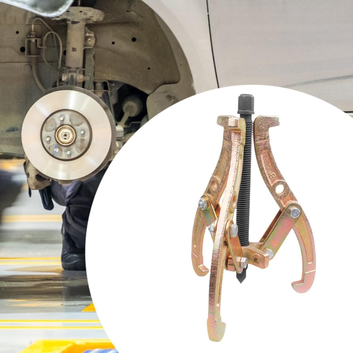 Okiyakusama 3 Jaw Bearing Puller Adjustable Bearing Disassembly Tool Puller Separate Lifting Device for Motorbike Truck Automotive, 4 Inch image number 6