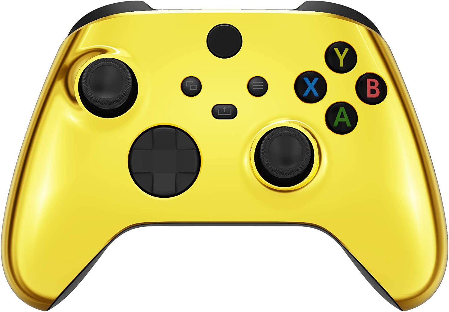 Extremerate Replacement Front Housing Shell for Xbox Series X Controller, Chrome Gold Custom Cover Faceplate for Xbox Series S Controller - Controller NOT Included image number 5