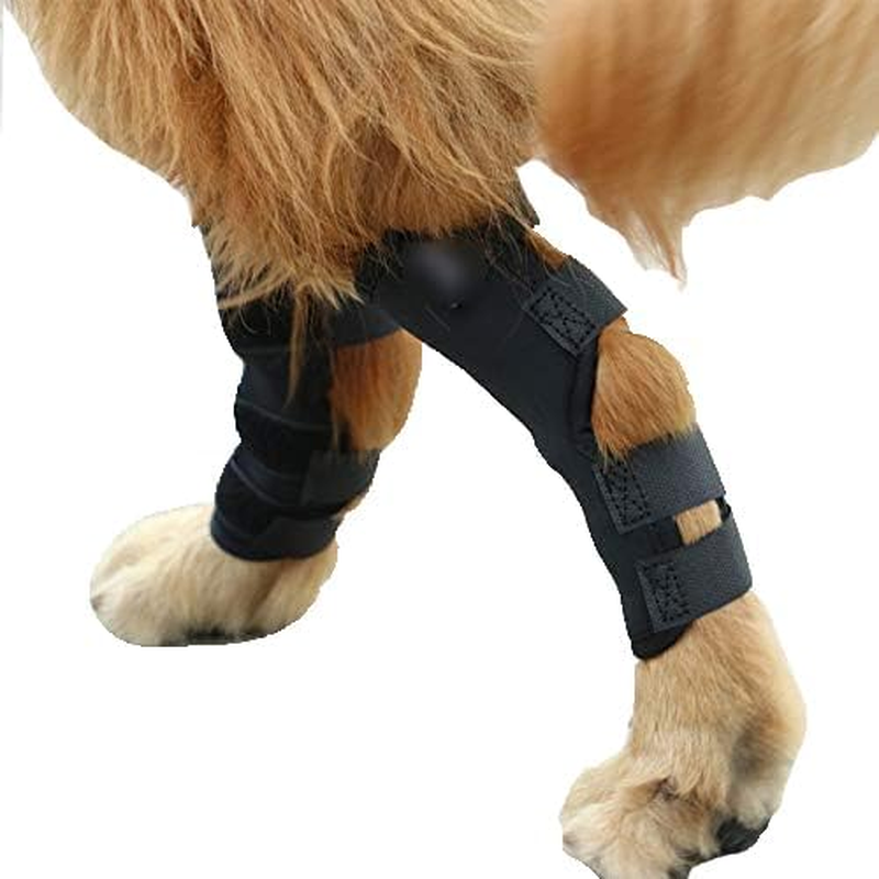Dog Knee Brace Leg Braces - Dog Canine Knee Stifle Brace Wrap Dog Knee Brace for Torn ACL Hind Leg Joint Pain Muscle Sore Pet Brace (Black, L) image number 2