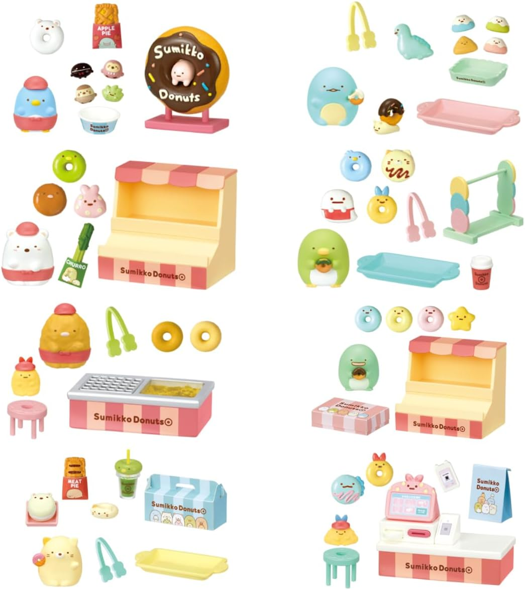 Rement San-X Sumikko Gurashi Raise Sumikko Donuts, 1 Box, Approx. H 4.5 X W 2.8 X D 2.0 Inches (115 X 70 X 50 Mm), Made of PVC, ABS
