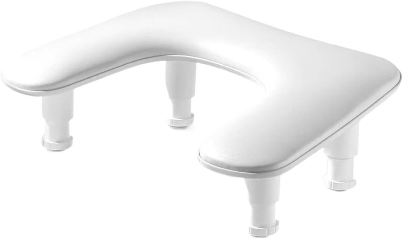 TENOL Nail Art Hand Rest Nail Arm Rest Pillow Professional Nail Art Hand Holder Manicure Tool Adjustable Height, White image number 4