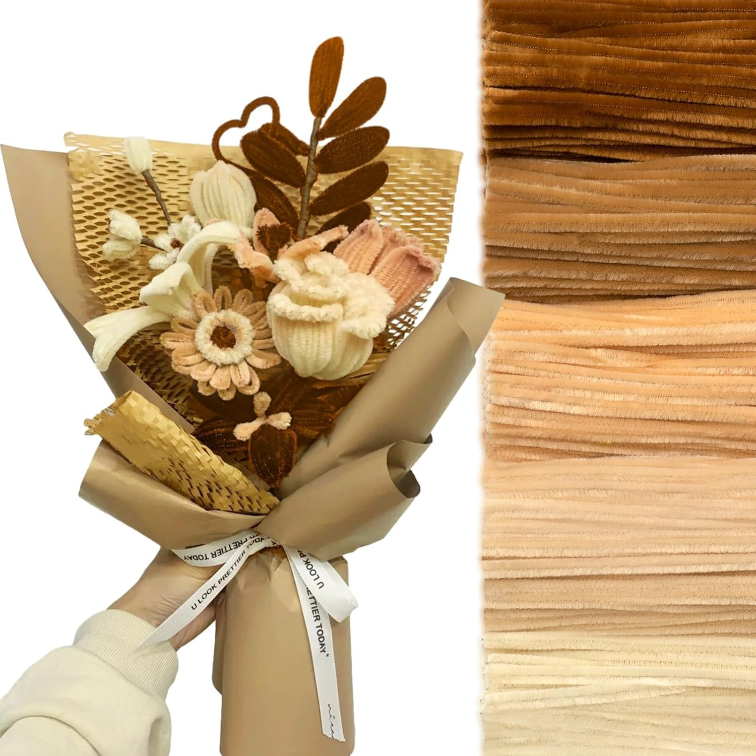 500 Pieces Pipe Cleaners Chenille Stems 12 Inch Craft Supplies Bulk for DIY Art and Craft Projects Creative Gift Wrapping Party image number 5