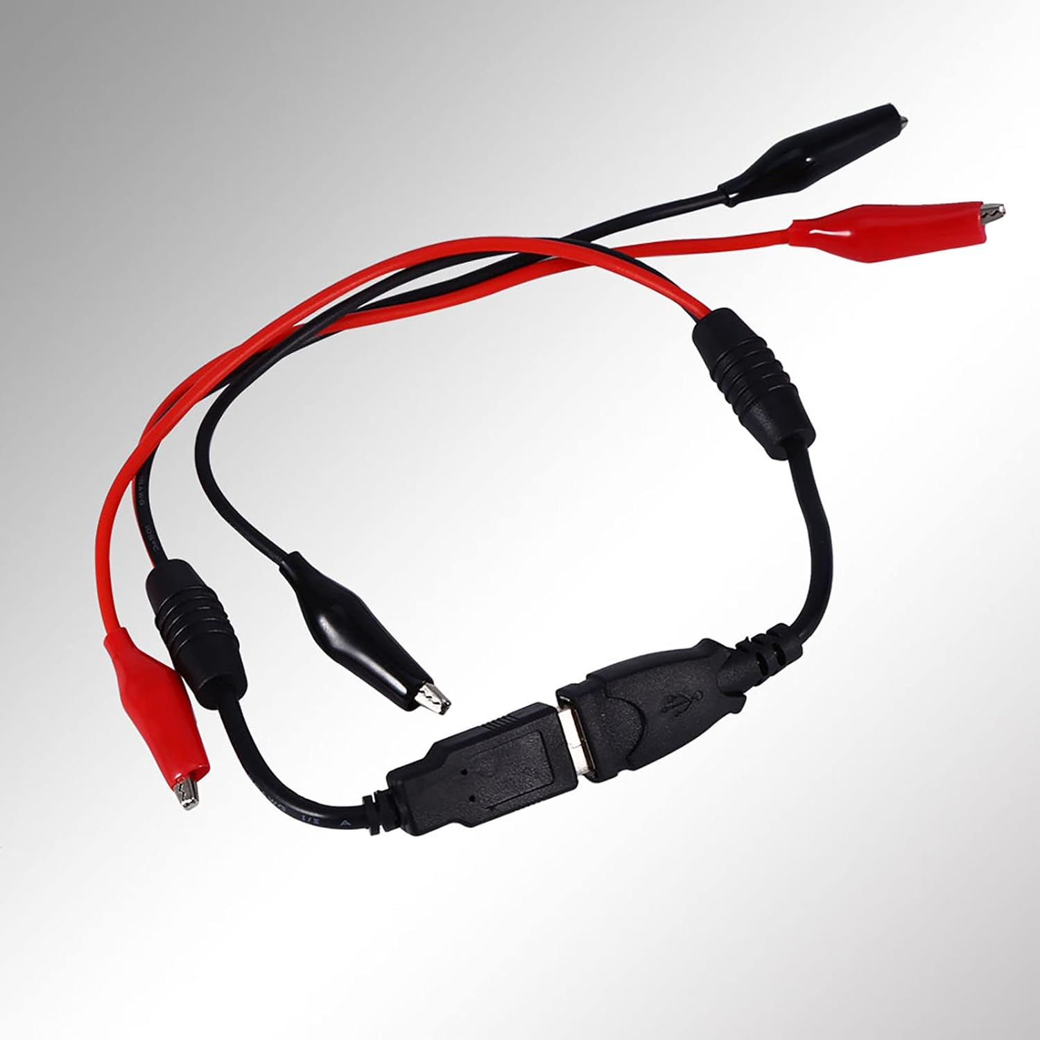 USB to Alligator Clips, USB Cable Tester Red Black Wire Alligator Clip Test Cable Male Female to USB Line for Electrical Circuit Testing image number 5