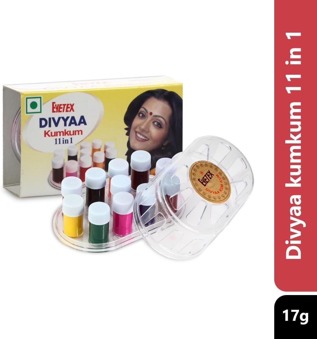 Eyetex Liquid Kumkum Bindi: 11 Color 1.5Gm Each - Divyaa Kumkum image number 2
