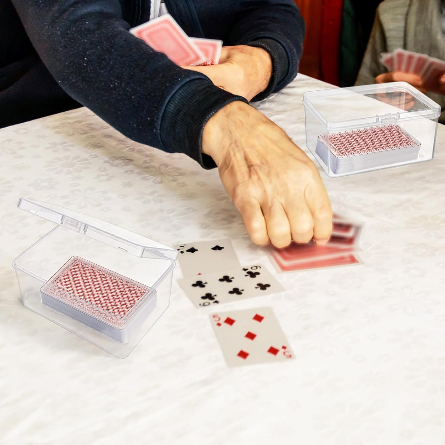 Transparent Plastic Playing Card Cases,Durable Clear Storage Boxes for Poker, Business Cards, and Organizing,Perfect for Card Enthusiasts(10Pcs)