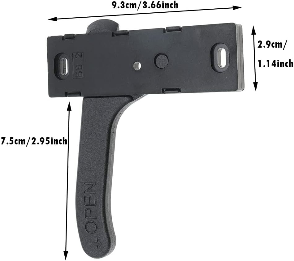 Baceyong Front Door Lock Zinc Alloy Right Handle Set for Motorhome Travel Trailer Caravan Screen Lock Replacement Parts Black image number 3