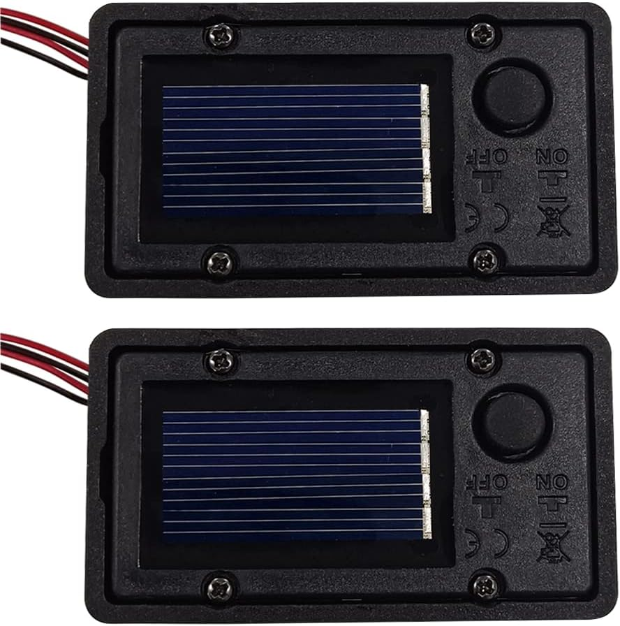 Battery Box, Solar Lantern Light Replacement Parts Top for Outdoor Hanging Lanterns Container Home Solar Lamp Hanging Lantern Led Accessories DIY Garden Decor (2PCS) image number 1