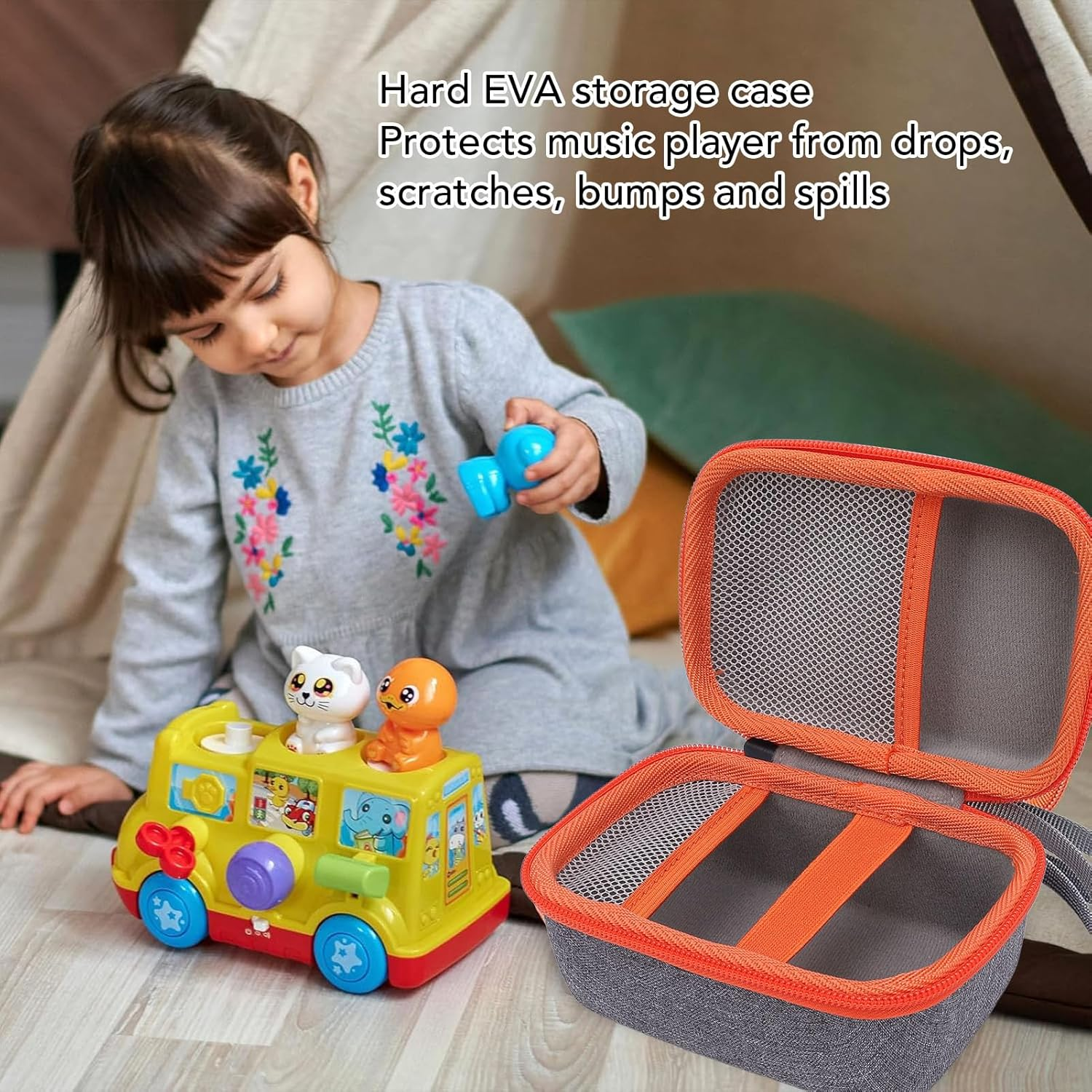 Hard Case for Yoto Mini Player Kids Audio Music Player and Accessories, Protective Hard Shell Travel Case, Carrying Case with Card Case Holder for up to 36 Cards image number 3