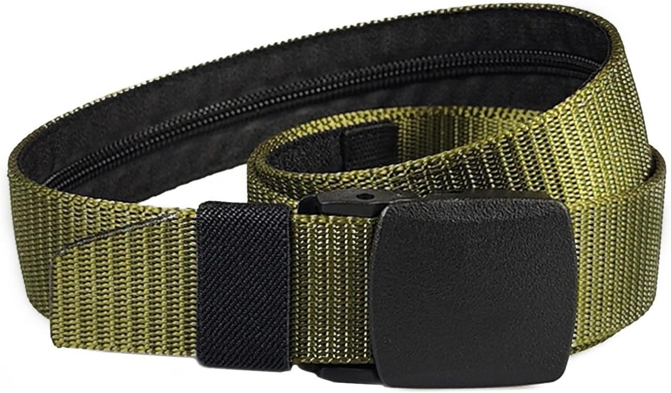 Travel Safety Belt, Travel Bag Belt, Cashsafe Anti-Theft Travel Wallet Belt - Belt with Money Compartment, Safety Money Belt for Valuables, Breathable Waist Belt for Valuables, Bar, Darkblue, Siehe