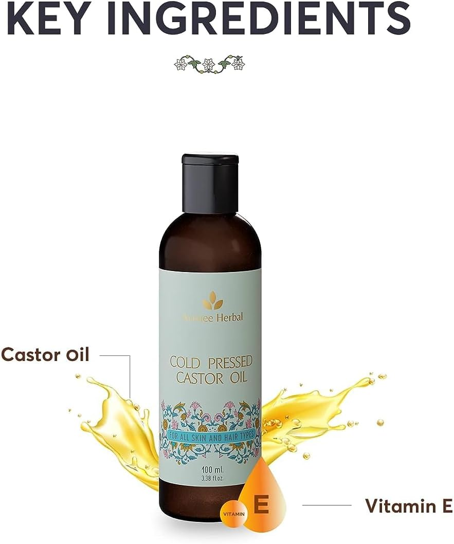 Green Velly Herbal Cold Pressed Unrefined Chemical Free Castor Oil | for Hair & Skin | Promotes Hair & Eyebrow Growth | 100 Ml image number 2