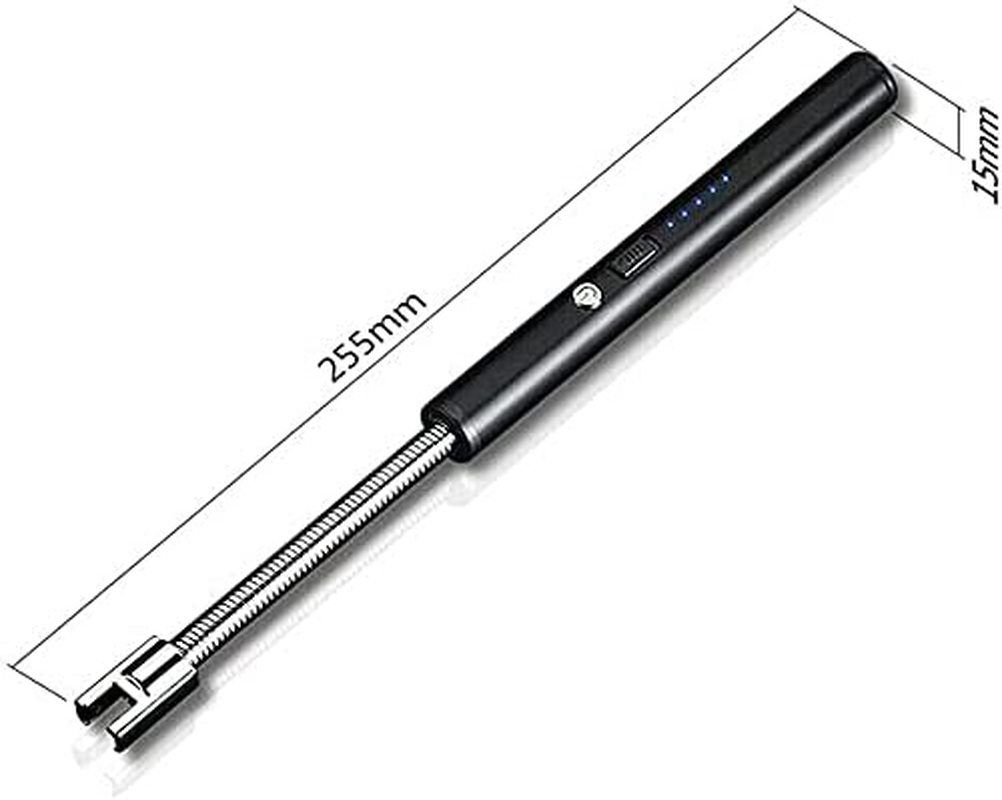 Kitchen ARC Flameless USB Lighter BBQ Windproof Portable Candle Rechargeable (Black) image number 1