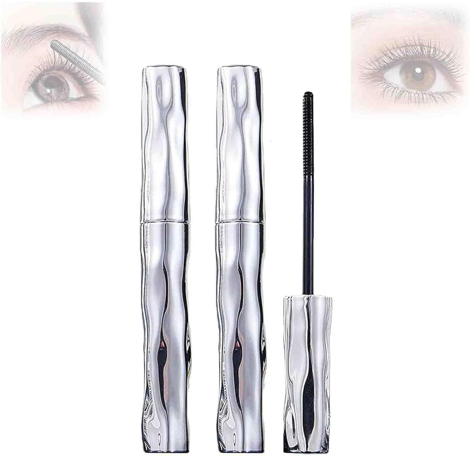 Steel Pipe Eyelash Primer,Steel Tube Eyelash Primer,Steel Tube Mascara Primer,Steel Tube Mascara Eyelash Primer,Waterproof & Sweat-Resistant Long-Lasting Curling Mascara,Waterproof Mascara (3Pcs)