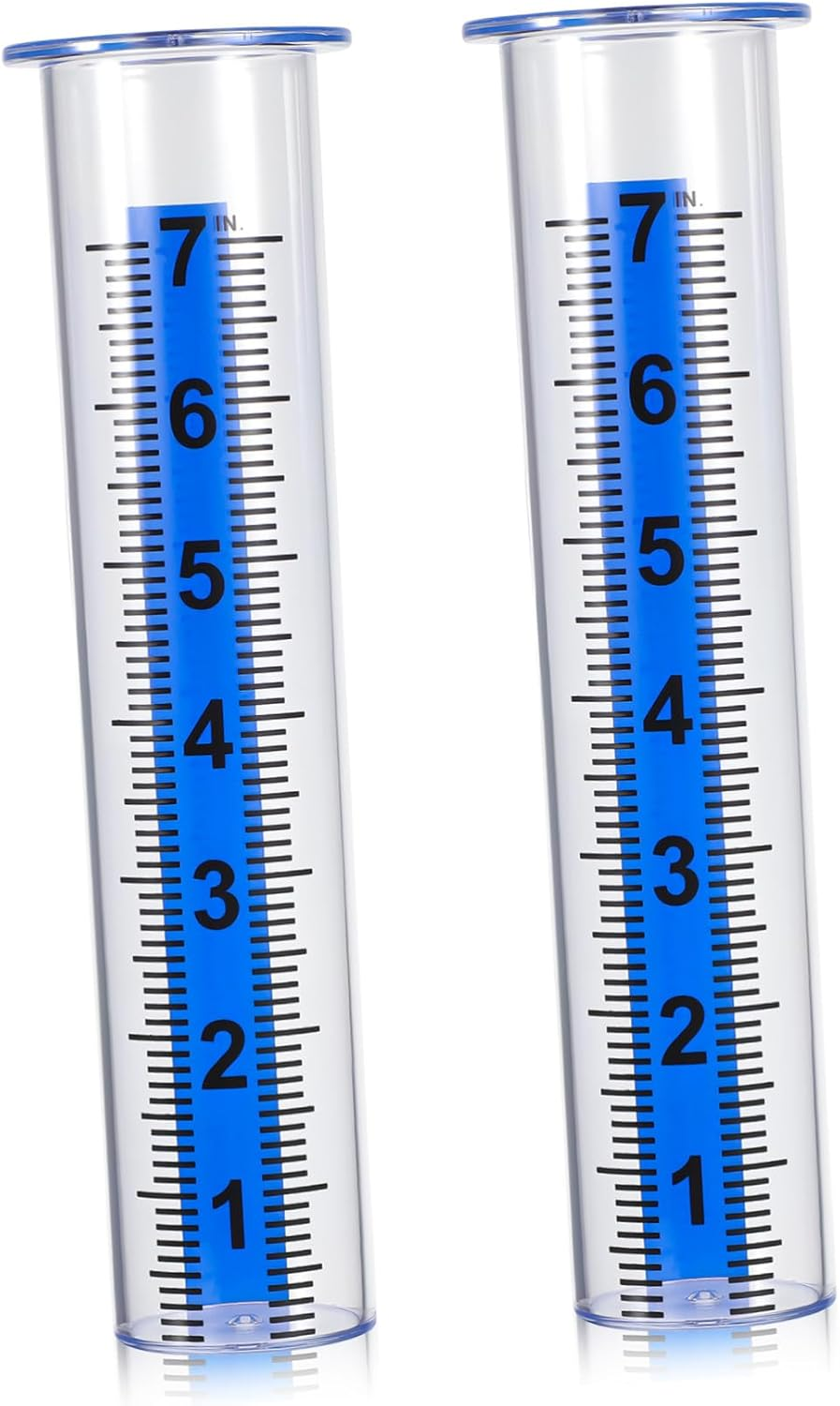 Abaodam 2 Pcs Transparent Plastic Rain Gauge Tubes Replacement for Lawn Water Gauge Outdoor Rain Measurement with Precise Scale Markings Easy to Read and Record Rainfall image number 4