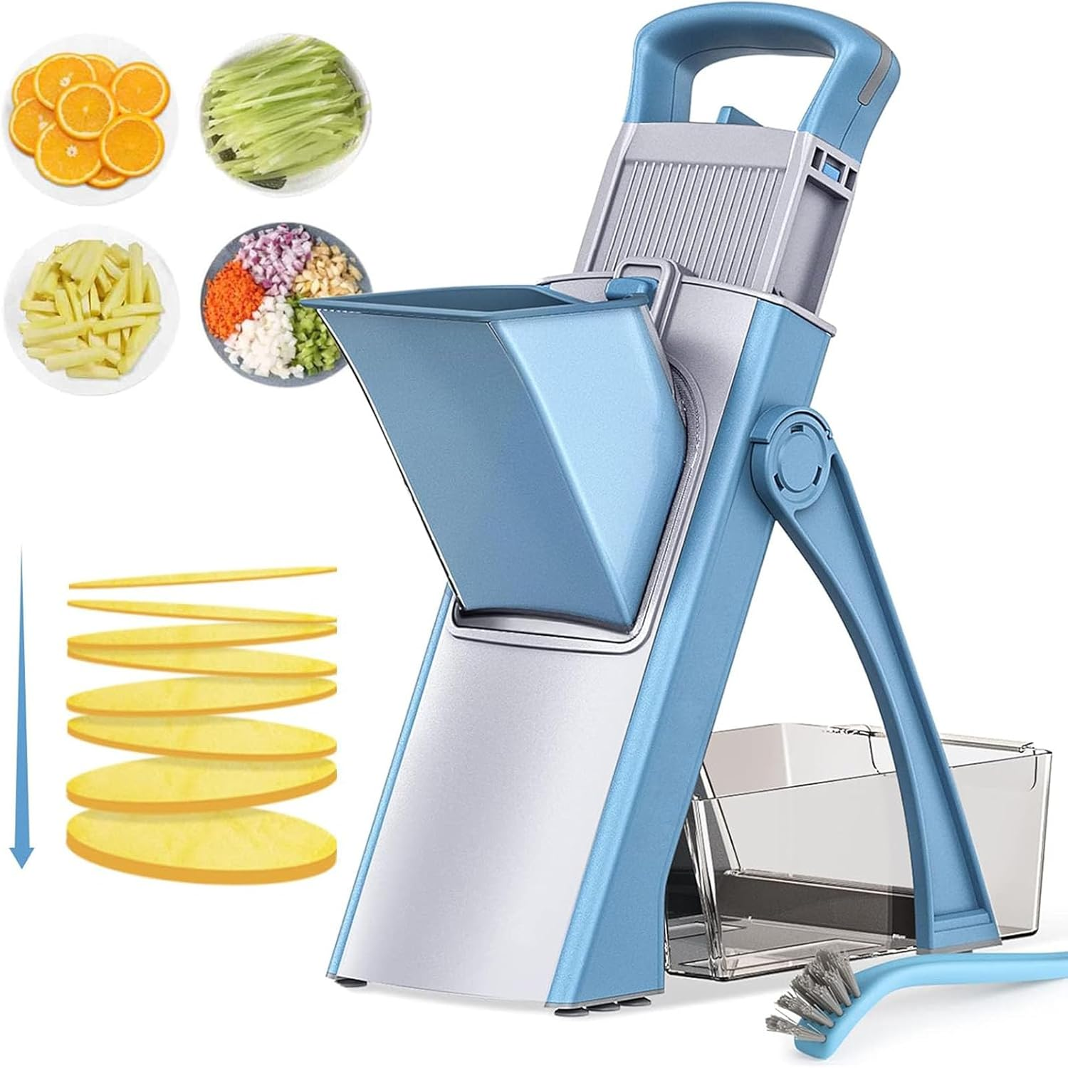 Heyinova Vegetable Cutter,Adjustable Vegetable Food Slicer Chopper,Multifunctional Kitchen Utensils,Potato and Fruit Slicer Suitable for Restaurants and Home Kitchens image number 4