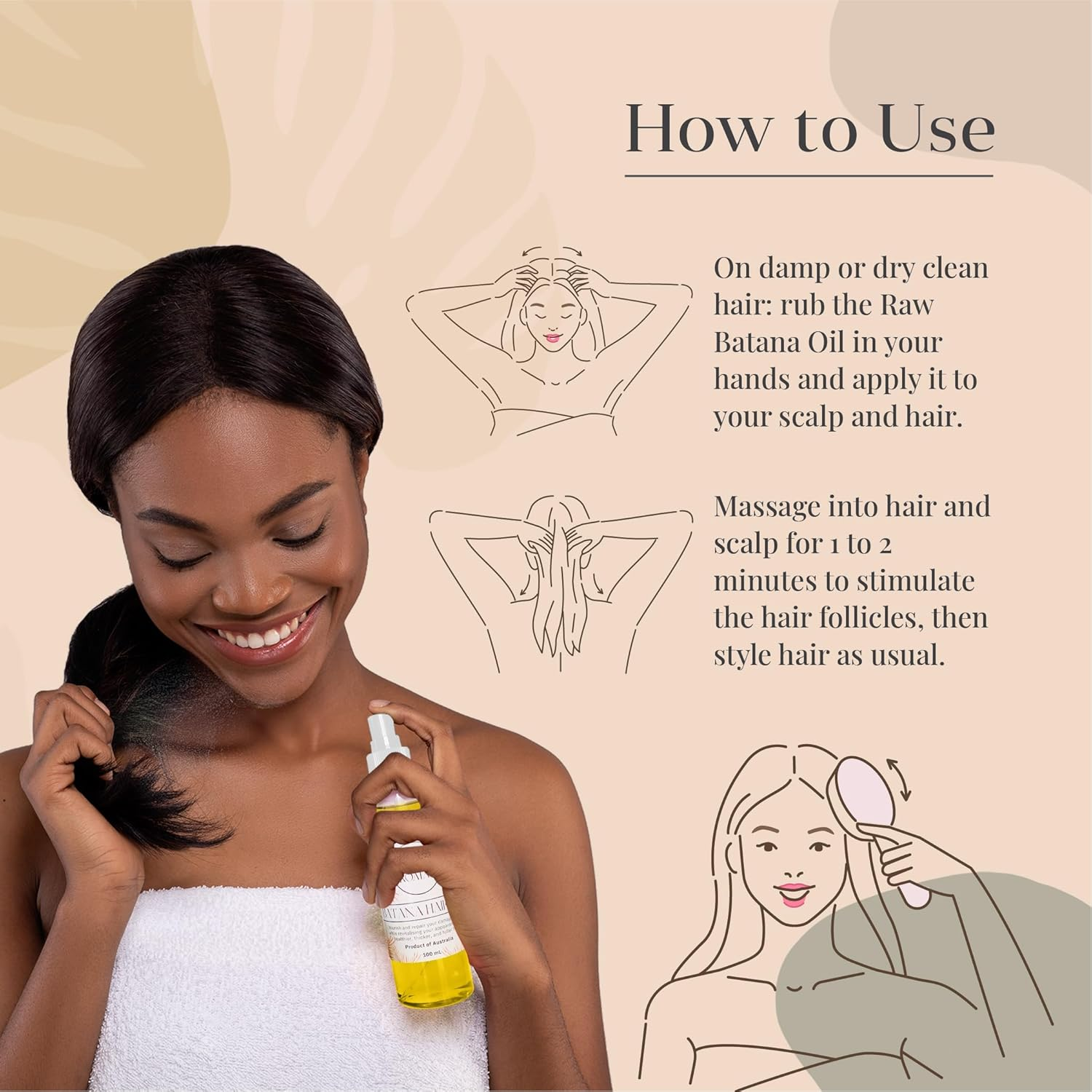 Batana Hair Oil from Honduras | Hair Growth & Scalp Treatment for Men & Women | Batana Oil Specialist | Honduran Owned Company | 100Ml image number 2