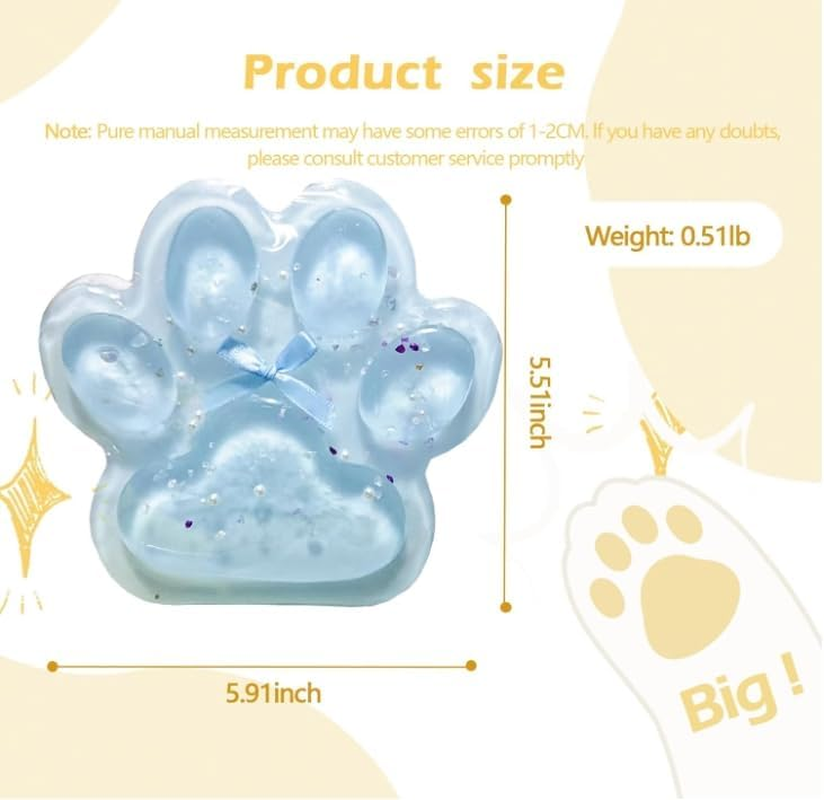 RUOXGZP Taba Giant Paw Squishy for Kids Adults, Big Furry Cat Paw Squishy Toys for Stress Relief, Super Soft Squeeze Fidget Toys image number 2