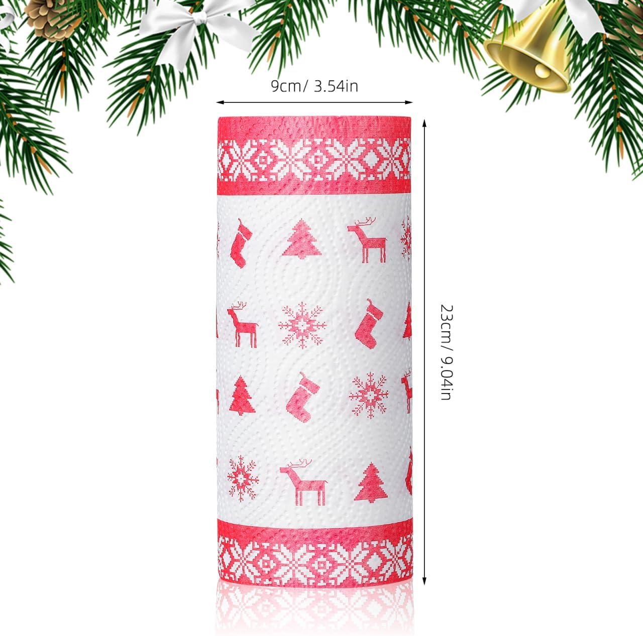 DOITOOL Parchment Paper Sheets 2 Rolls Christmas Wax Paper Sheets - Xmas Parchment Paper for Baking - Oil-Proof Baking Paper Sheets for Sandwich, Kitchen Handmade Food Kitchen Paper image number 4