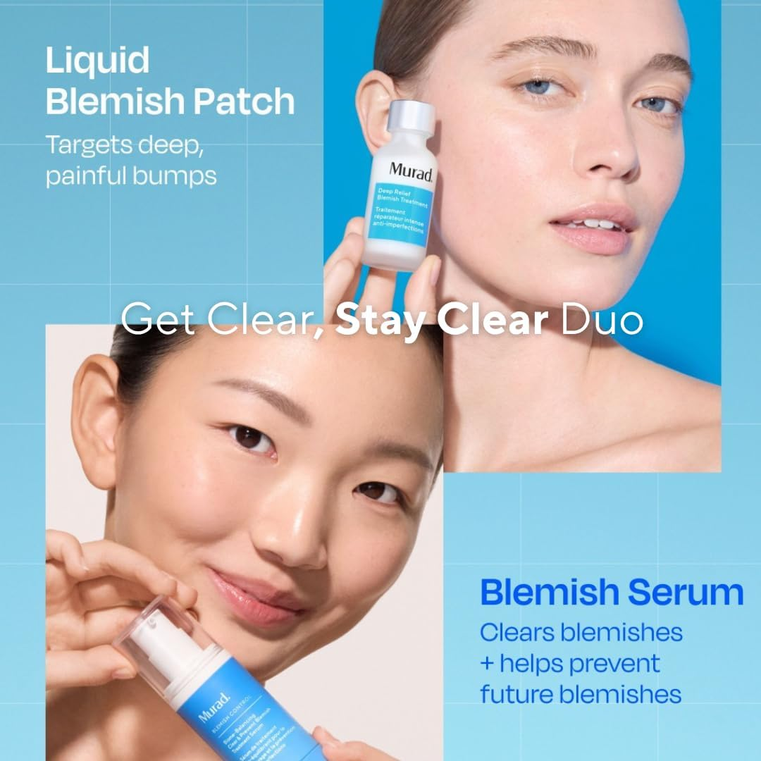 Murad Biome-Balancing Blemish Serum - Salicylic, Mandelic, Glutamic Acid - Helps Clear and Prevent Breakouts, Helps Clear Pores, Supports Skin Microbiome Balance - 30 Ml image number 4