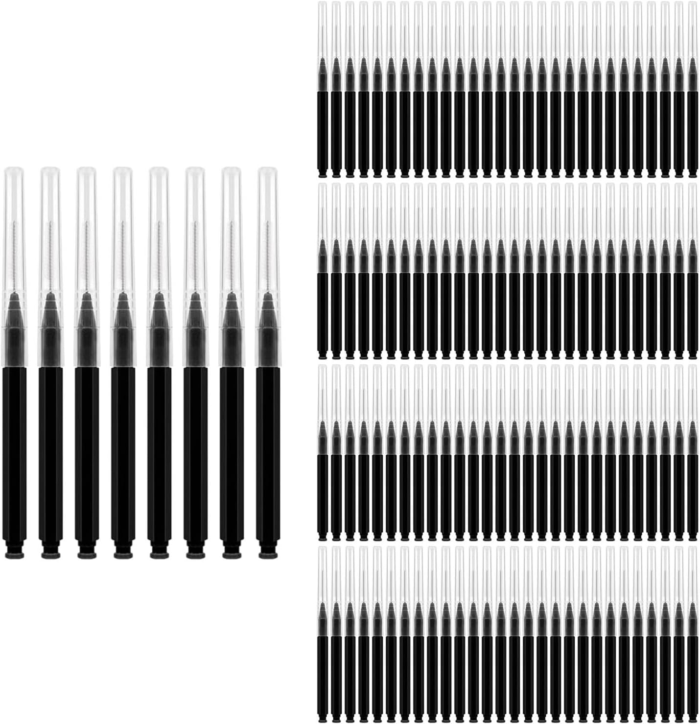 120 Pieces Interdental Brushes, Orthodontic Flossers Toothpicks for Braces, Spiral Dental Brush Head, Braces Cleaner Kit for Efficient Oral Care, Teeth Cleaning Tools, Black image number 4