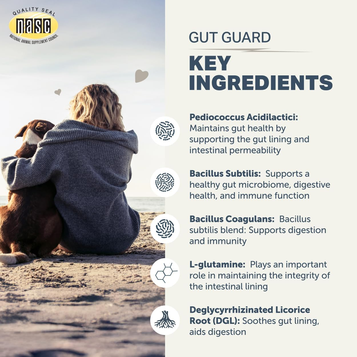Four Leaf Rover: Gut Guard - Dog Probiotics, Prebiotics and Organic Herbs for Gut Health and Immune Support - up to 60 Servings, Depending on Dog&rsquo;S Weight - Vet Formulated - for All Breeds image number 5