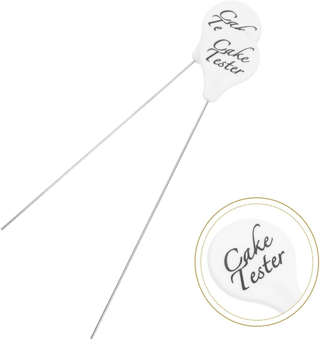 Luxshiny 6Pcs Stainless Steel Cake Test Stick Baking Cake Tester Probe Skewer for Kitchen Baking Tools Cupcake Tester Reusable image number 6